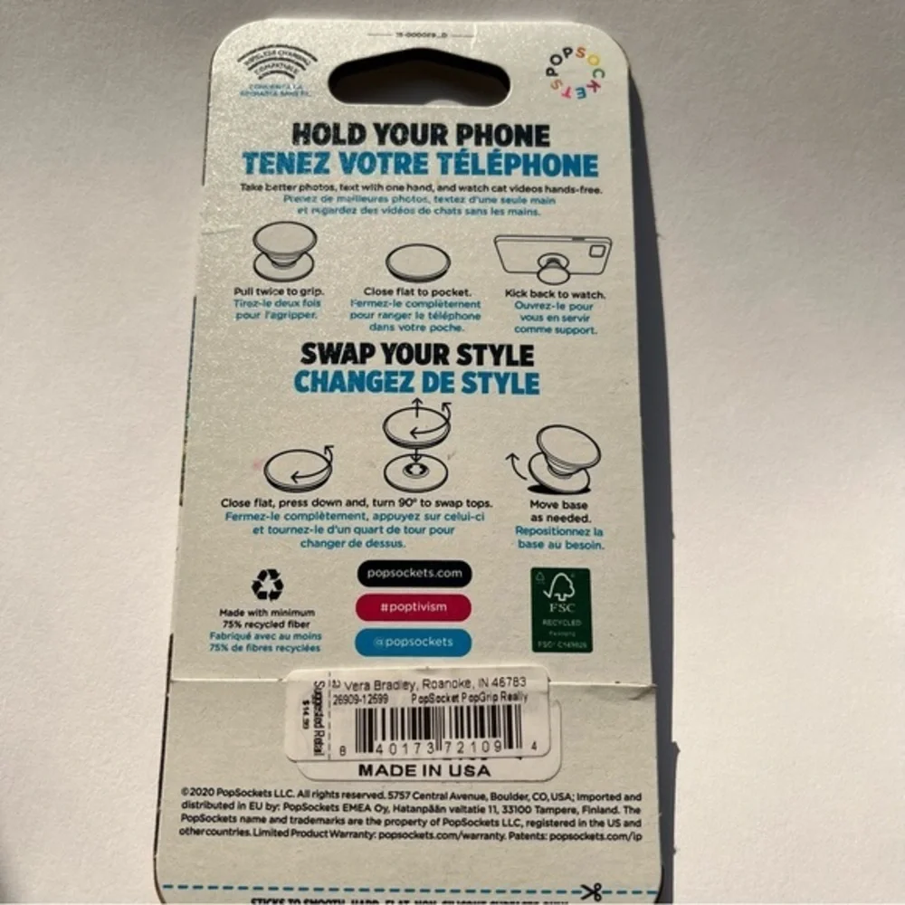 PopSocket PopGrip‎ Vera Bradley Really Regatta, Sailboat